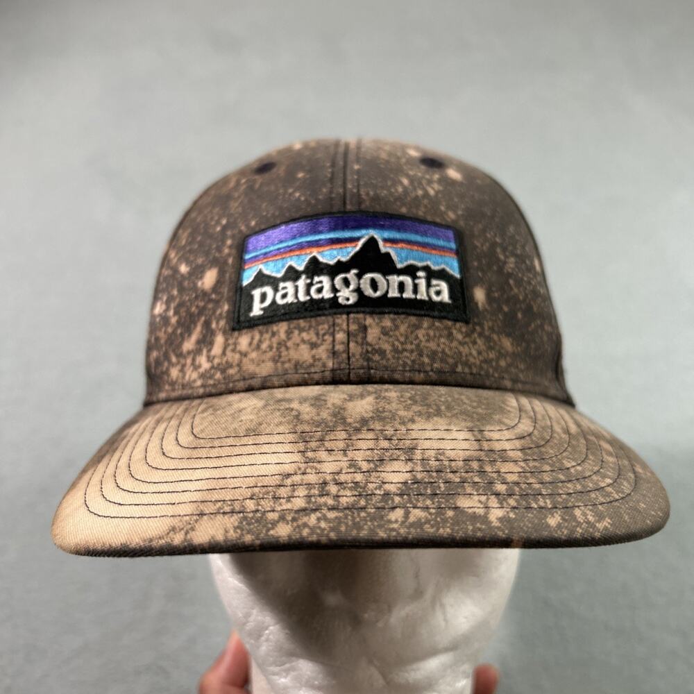 Y2k 2000s Patagonia Acid Wash Tye Dye Hat Cap Paint Splatter AOP Surfer Outdoors